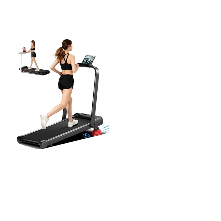 Futópad, 15% dőlésszög, 2.5LE motor, méretek 103.6x52.6x95cm, összecsukható