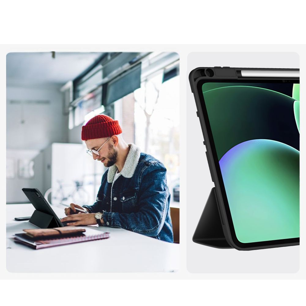 Husa Tech-Protect Smartcase Pen compatibila cu Xiaomi Pad 7 / 7 Pro / 8 / 8 Pro, 11.2 inch, Negru