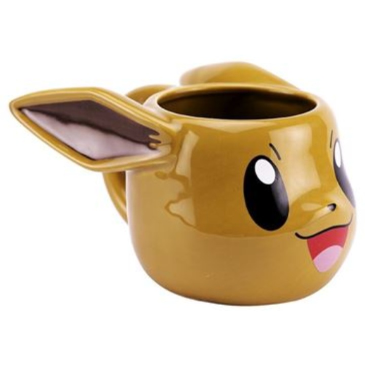 Cana 500 ml - Pokemon - Eevee, Ceramica, Galben