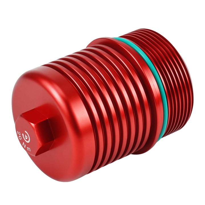 Capac Filtru Ulei, Aluminiu 6061, Racire Imbunatatita, Rosu