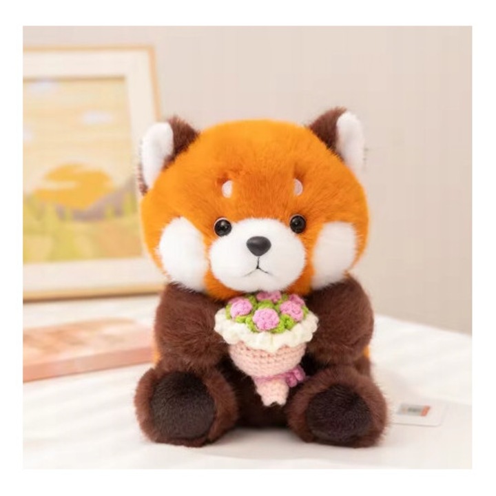 Plüss Játékcsokor, Rózsaszín, 20cm, Gyíkok és Panda Szett