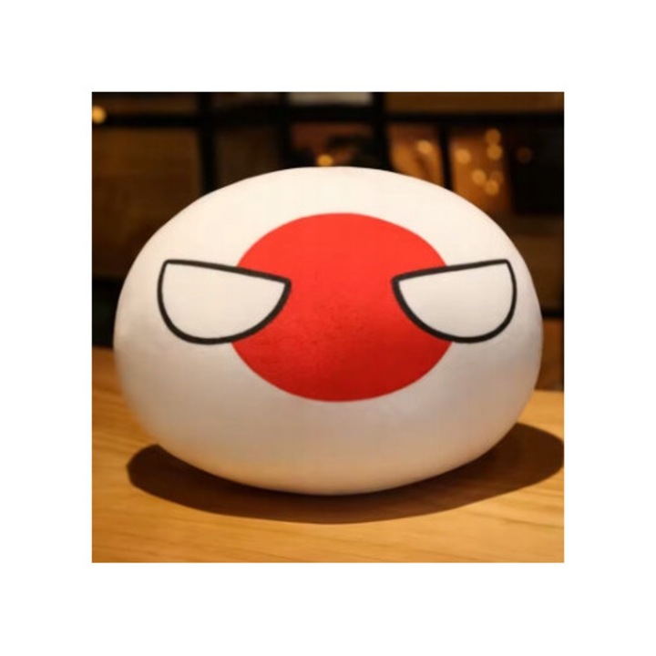 Jucarie de plus Countryball Japonia, 30cm, design detaliat, moale, set
