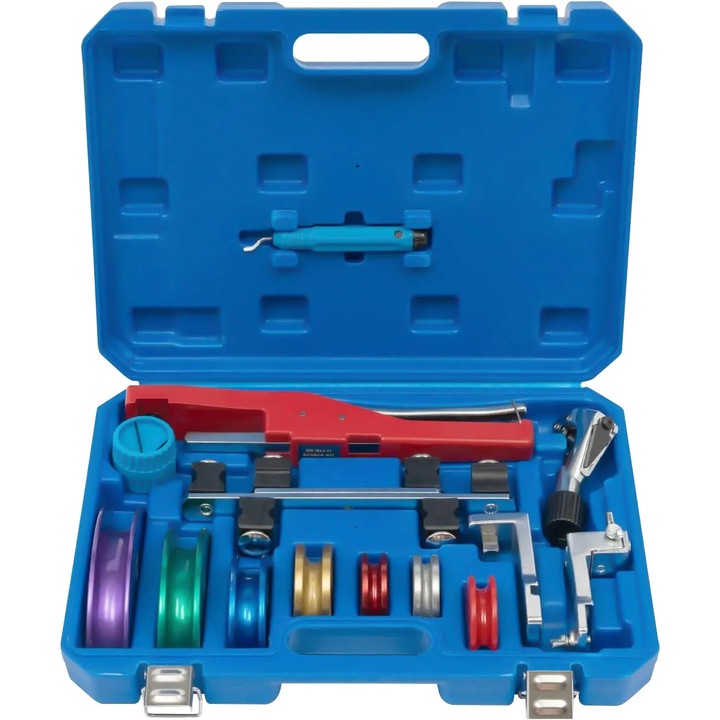 Indoitor de teava, diametru adecvat de 6-22 mm, unghi de curbura de 90°, dimensiune de taiere de 4-28 mm, design portabil, 7 capete de indoire