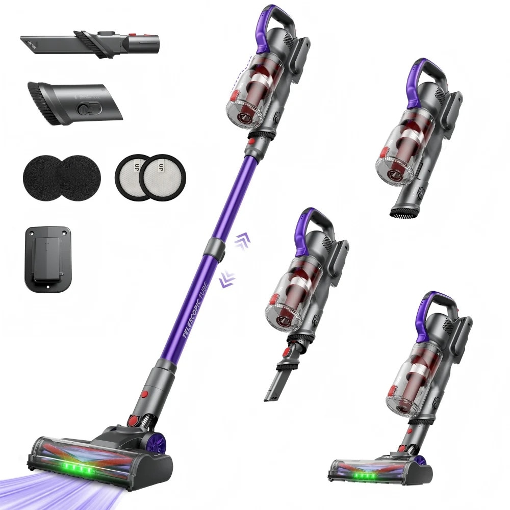 Aspirator fara fir, putere mare de aspiratie, filtrare HEPA, 60Kpa, 0.6-1L, 450W, 60 minute autonomie, EV3EU