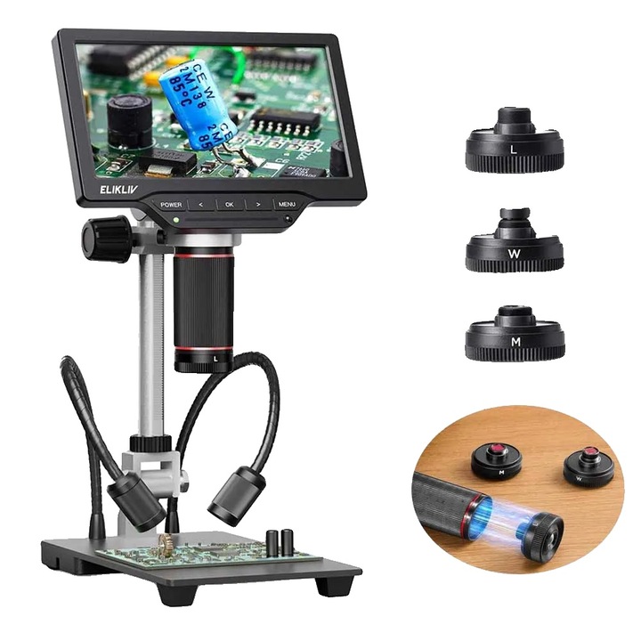 Digitális mikroszkóp, TL301, 1500X-3000X, mágneses lencserendszer, 11x10x4 hüvelyk