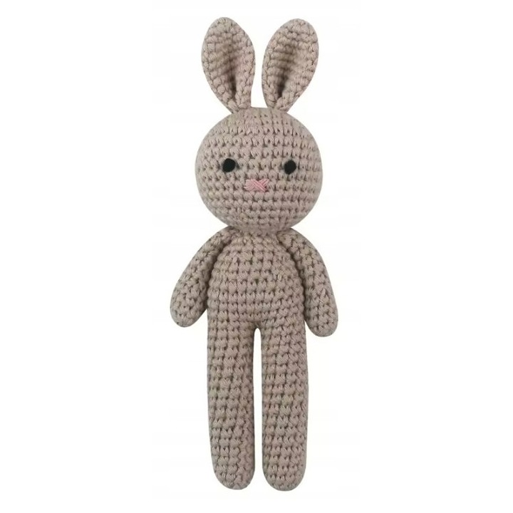 Plüssjáték, nyuszi modell, 15cm, kézzel készített, többszínű