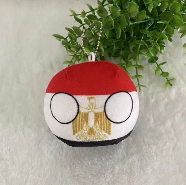 Breloc Countryball Egipt, jucarie de plus, 10 cm, multicolor Generic