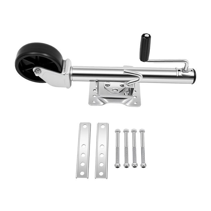 Cric remorca, ajustabil pe inaltime, capacitate 540 kg, argintiu