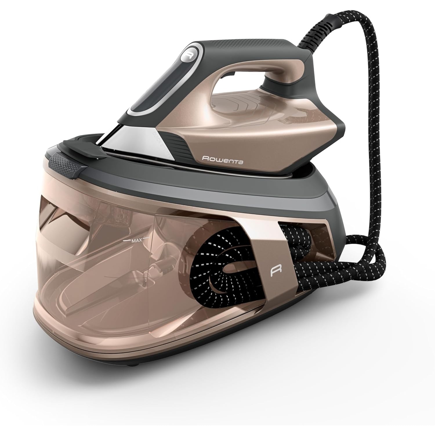 Rowenta Force Pro 500 - Statie de calcat cu abur, 2800 W, Jet de abur 550 g/min, Eco Mode, Quicksteam, Maro/Negru, VR9033F0