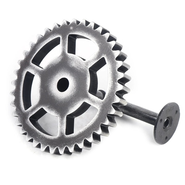 Raft de perete industrial, un singur nivel, gri, MDF, montaj pe perete