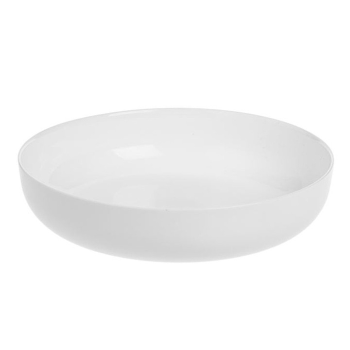 Farfurie adanca, opal nordic style, alb, Ø22cm