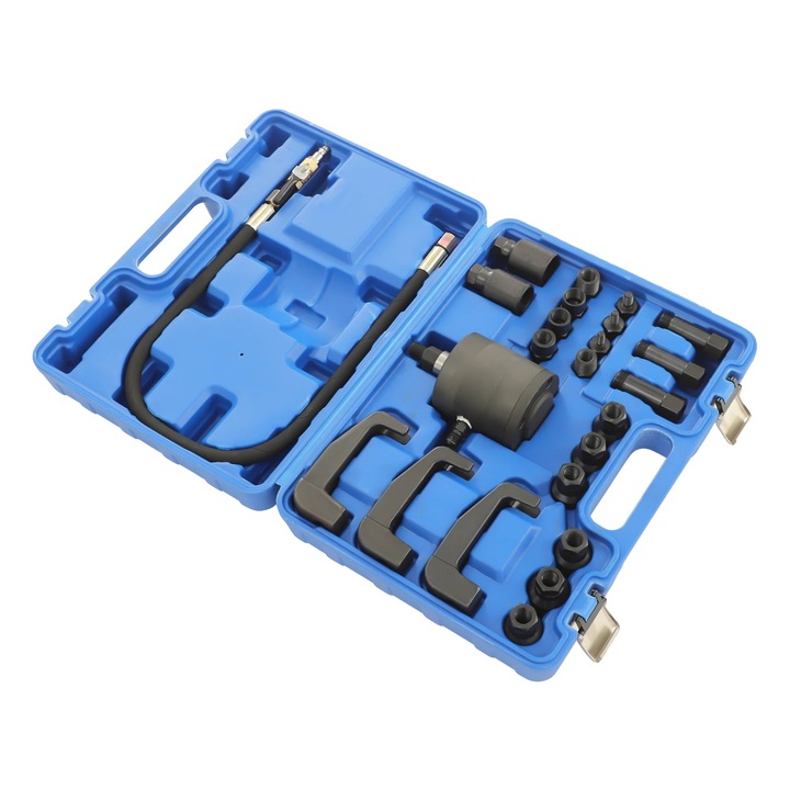 Kit extractor injectoare diesel, din otel carbon, compatibilitate versatila, albastru, 37x11x27cm