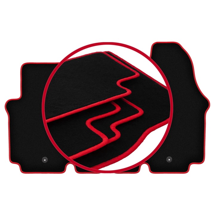 Covorase auto personalizate pentru Renault Trafic II, design de lux, negru