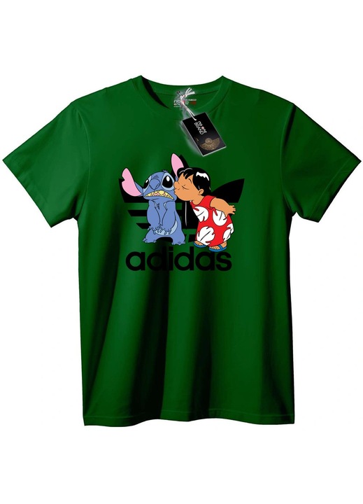 Póló Lilo & Stitch mintával, Angolzöld