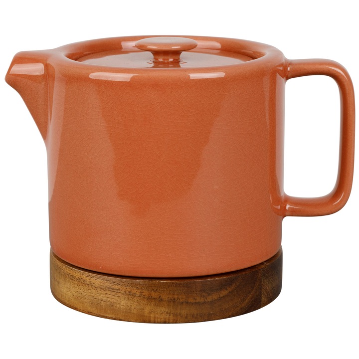 Ceainic - Nordika - Terra, 700ml, Maro, Ceramica, 700 ml