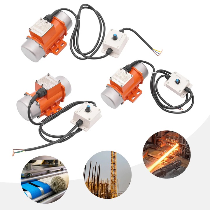 Betonvibrátor motor, egyfázisú AC, 40–60 W, 220 V 50 Hz, teljesen réz kefe nélküli motor, IE2, 2, 5 ford./perc, 43–63 kg rezgési erő