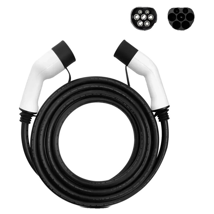 Cablu de incarcare pentru vehicule electrice, 22KW, 32A, tip 2, 5m, IP65