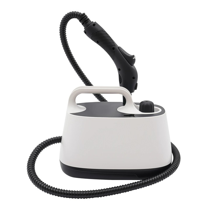 Curatator cu abur, Aparat de curatat cu aburi de mana electric, 2000 W putere, 220–240 V, Abur sub presiune, Alb