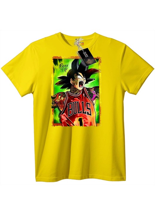 Tricou Dragon Ball Bulls Boss Life, Galben