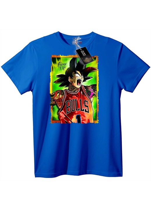 Tricou Dragon Ball Bulls Boss Life, Albastru