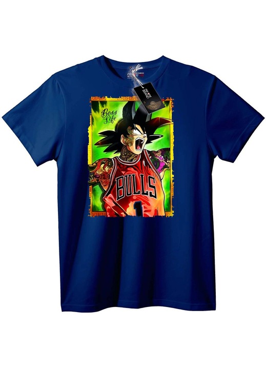 Tricou Dragon Ball Bulls Boss Life, Bleumarin