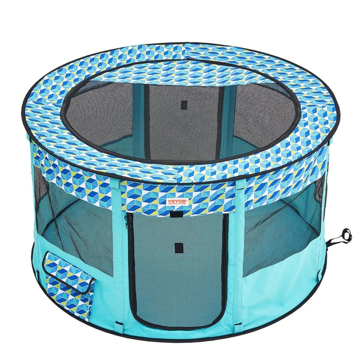 Tarc pentru animale de companie, VEVOR, 44x44x24in, material impermeabil, rotund, L