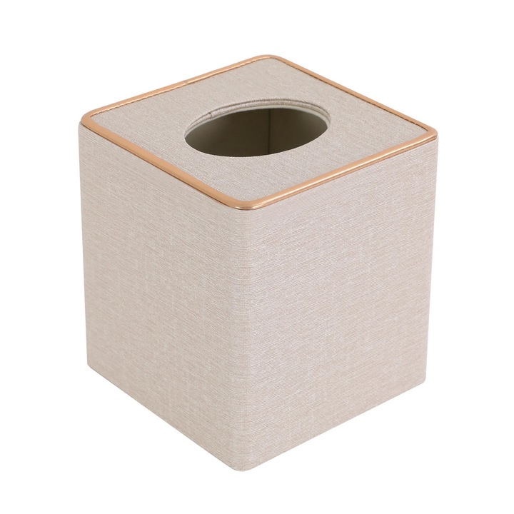 Cutie pentru servetele, Dispenser, Baza magnetica, Patrata, 13, 5×13, 5×14, 5 cm, Alb crem