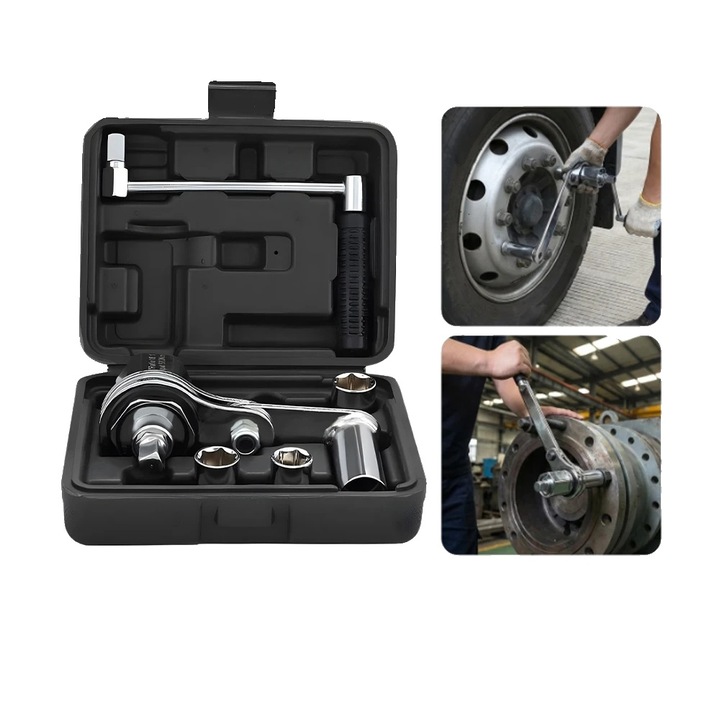 Set chei cu multiplicator de torsiune, 1:16, dimensiuni socket 17mm-21mm, otel aliat