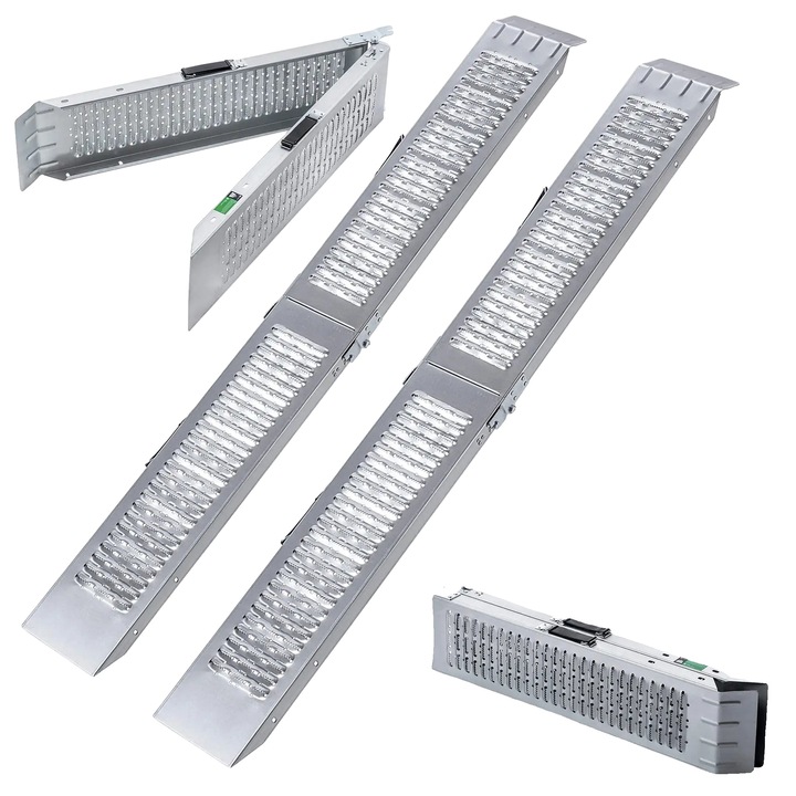 Rampa pliabila din otel, 2m x 180cm, capacitate de incarcare 300kg