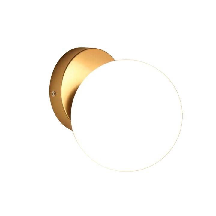 Модерна аплика, бяла, елегантен дизайн, размер M, енергийно ефективно осветление.