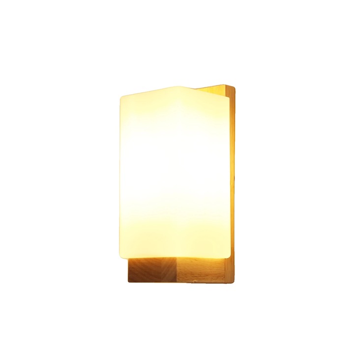 Модерни дървени аплици, енергийно ефективно осветление, 1 източник на светлина, 220V, 10x15м