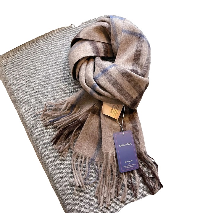 Esarfa de iarna, 100% lana, design elegant, 30x180 cm