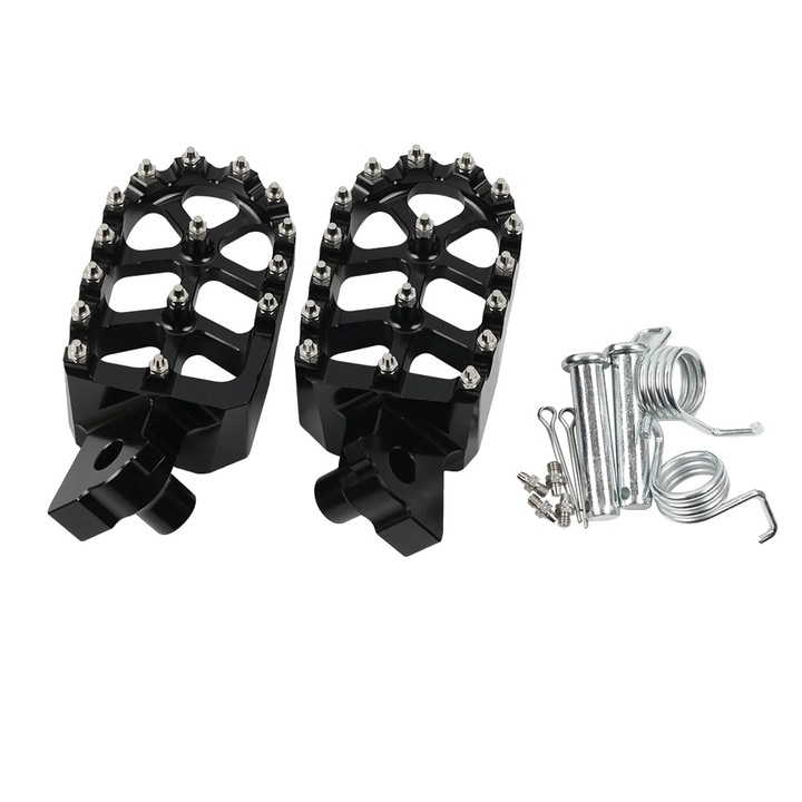 Cotiere Moto, 1 Set, Aluminiu, Stabilitate Imbunatatita, Negru