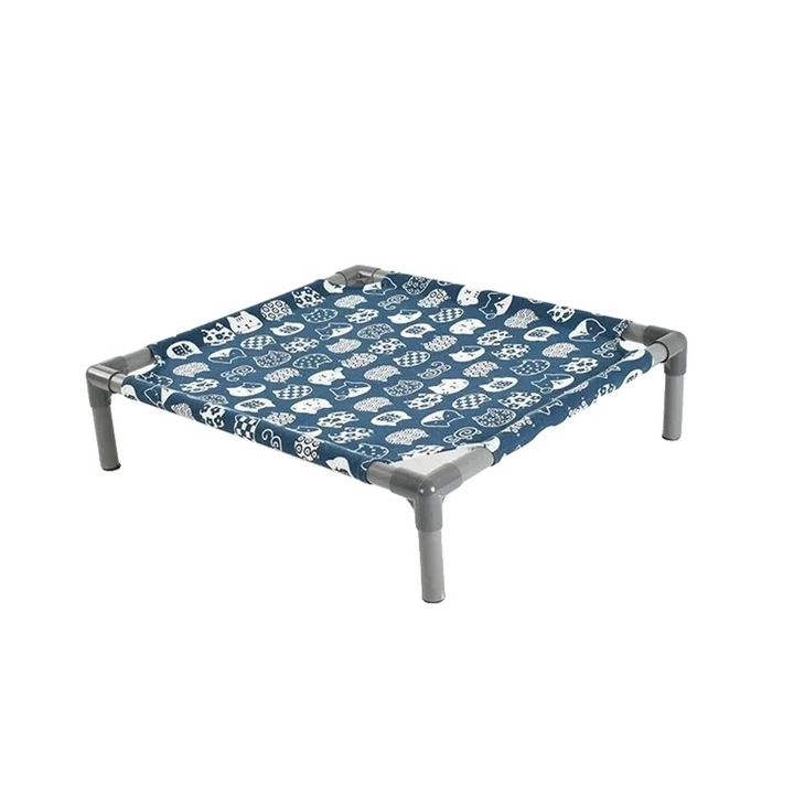 Culcus pentru caini, stil hamac, design rezistent la umiditate, albastru inchis