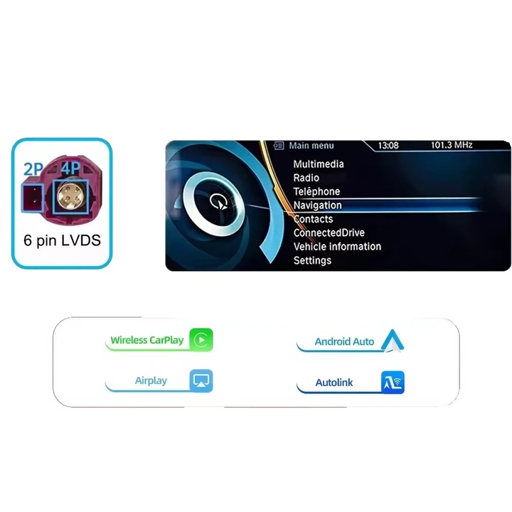Modul CarPlay si Android Auto, Conectivitate Wireless, Instalare Usoara, Sistem NBT