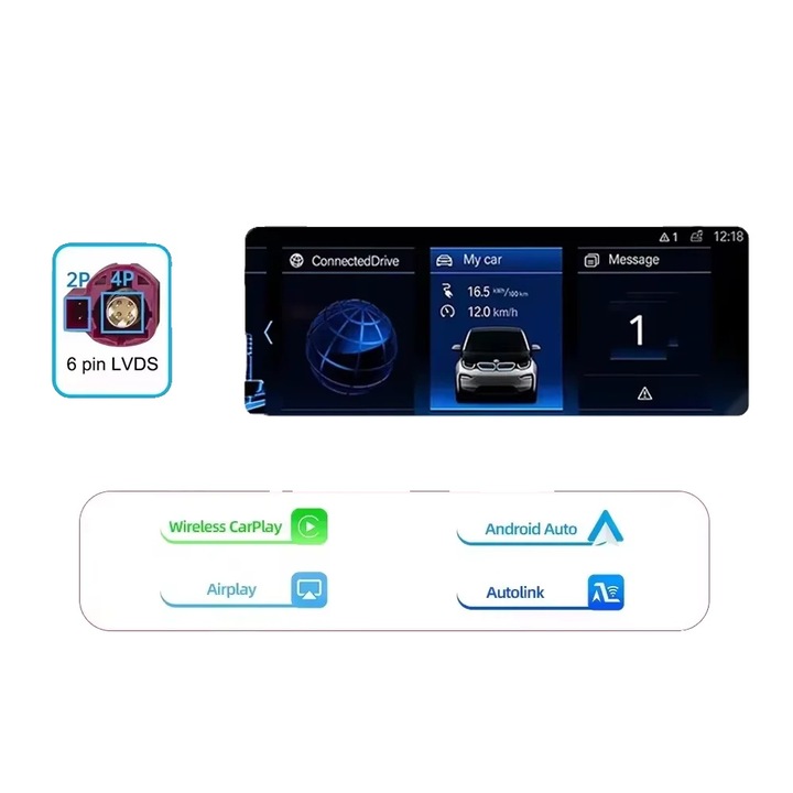 Modul CarPlay si Android Auto, Conectivitate Wireless, Instalare Usoara, EVO System