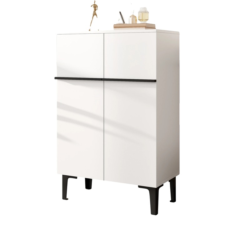 Dulap pantofi, capacitate mare de stocare, rafturi ajustabile, multicolor, 95x60x34.5cm