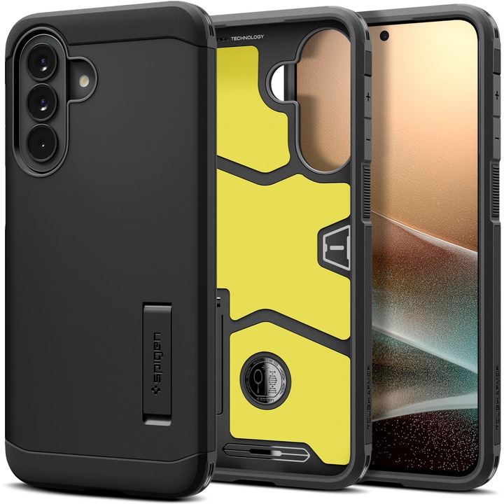 Carcasa Spigen Tough Armor compatibila cu Samsung Galaxy A57, Negru