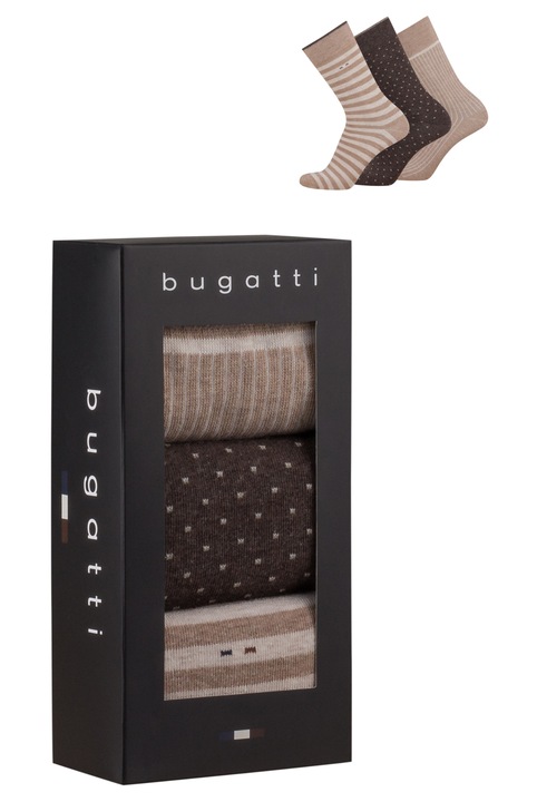 Мъжки чорапи bugatti Комплект 3 чифта, 61132X, Бежов | Кафяв