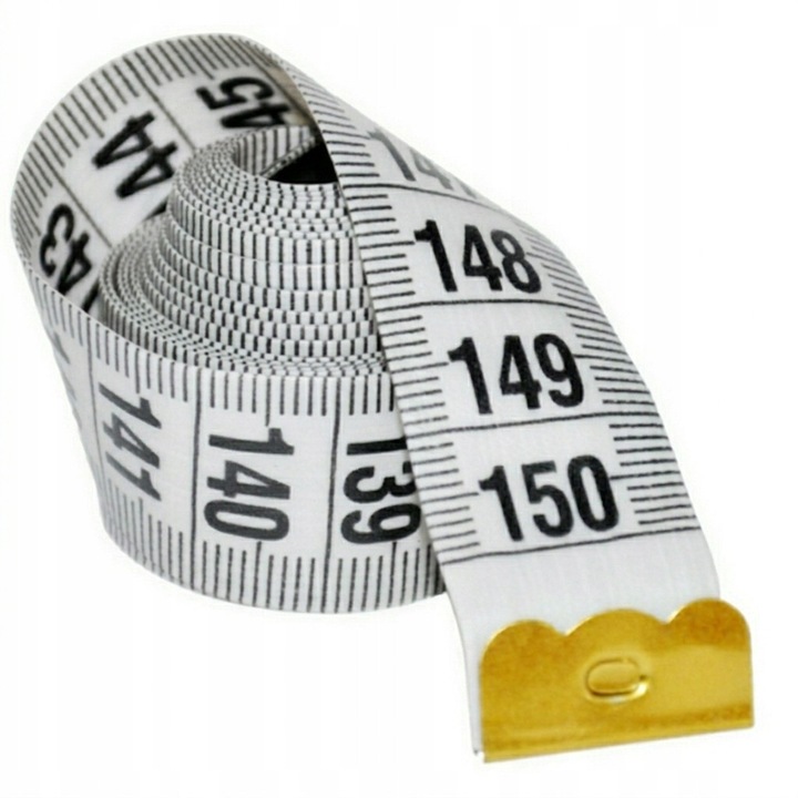 Banda croitorie in cutie ETUI m cm retractabil 150 cm alba