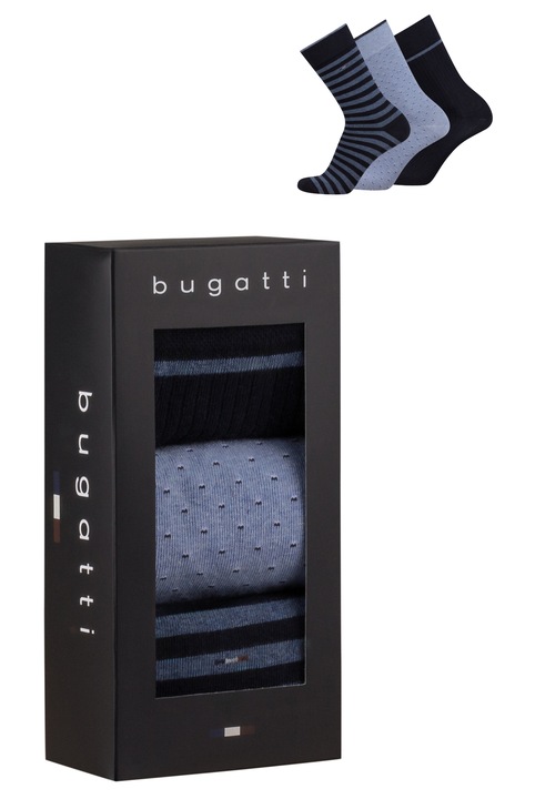 Мъжки чорапи bugatti Комплект 3 чифта, 61132X, Син