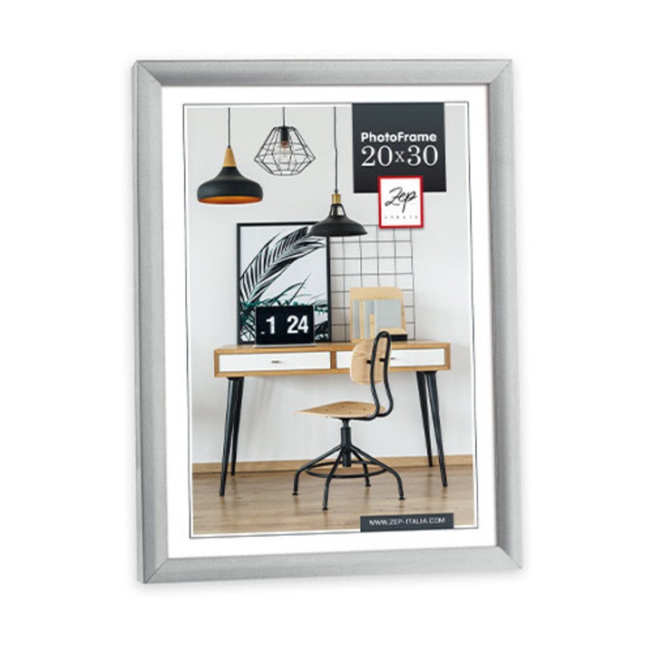 Ramă foto, ZEP Basic, 21x29,7 cm, Plastic, Argintie