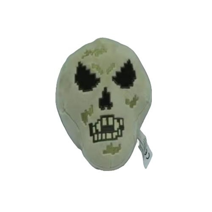 Plüssjáték, Koponya, 15cm, többszínű, Minecraft ihlette