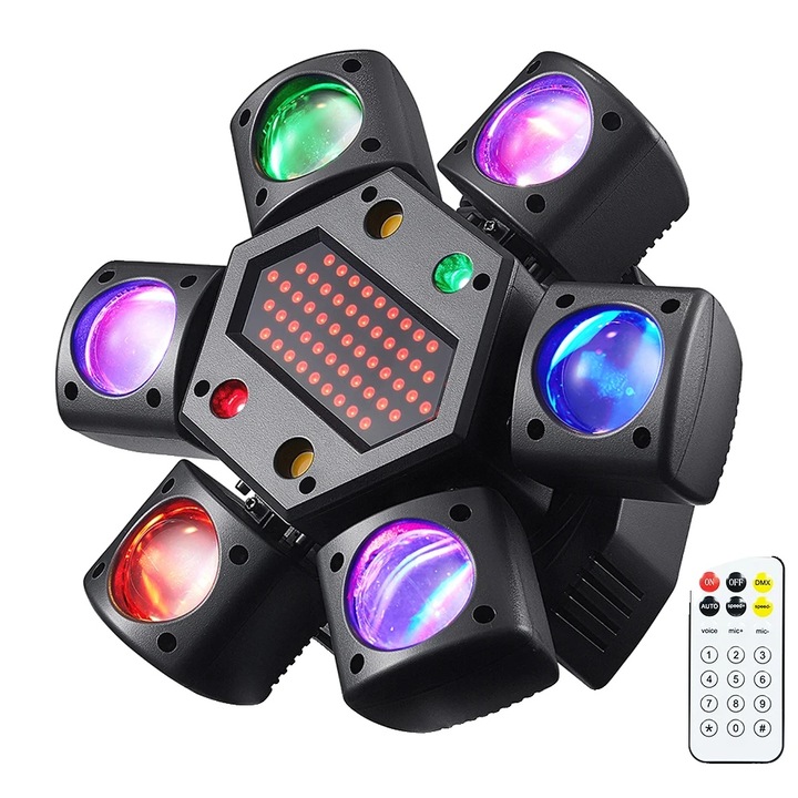 Lumina de scena, putere 80W, moduri multiple de control, priza UE