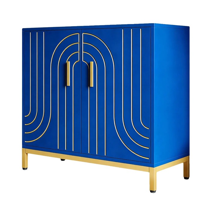 Tálalószekrény, modern design, kék
