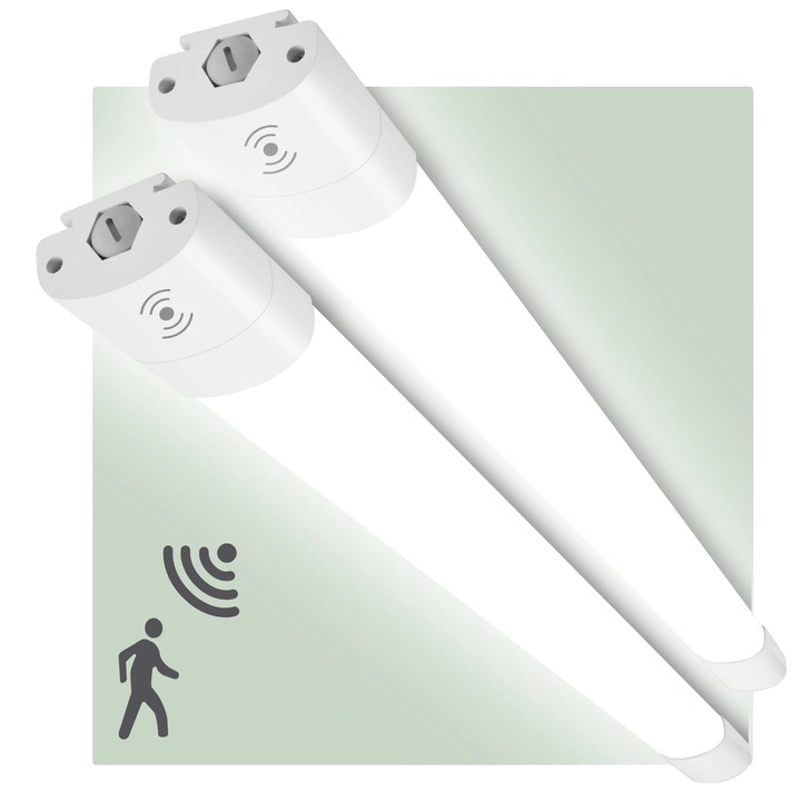 Mozgásérzékelős fali lámpa, 20W, semleges fehér fény, vízálló kivitel