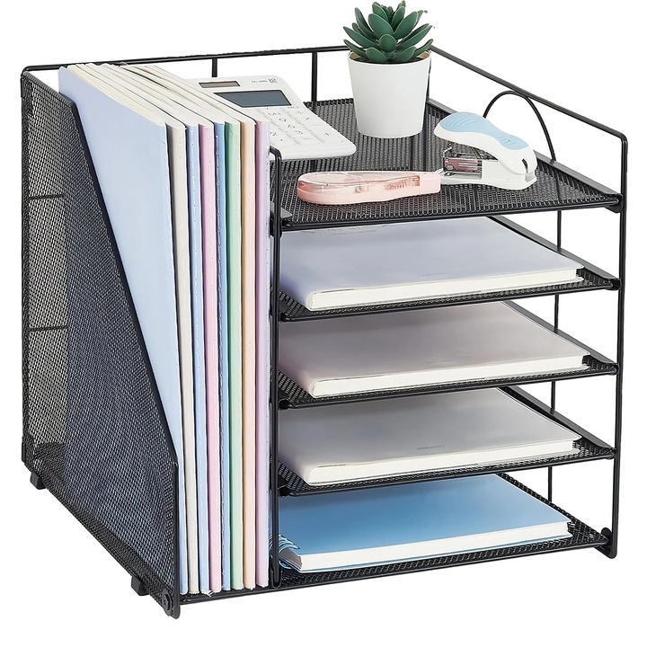 Dokumentumtartó, fém, 33x24x10cm, A4-es dokumentumokhoz, teherbírás 10 kg