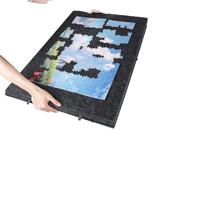 Tabla de puzzle, 1000PCS, din fetru usor, 6 sertare de sortare, design portabil