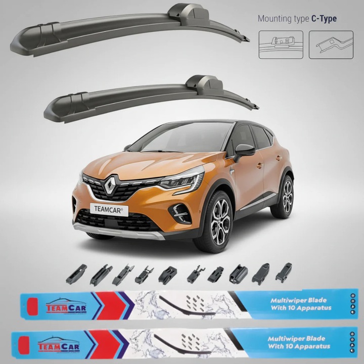 Stergatoare Renault Captur II Facelift (2024–2026) TeamCar® – Set fata