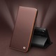 Кожен калъф за Samsung Galaxy S26, тип книга, портфейл с карти, стойка за видео, Qialino Business Wallet, Кафяв – Chestnut Brown